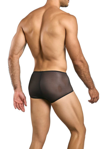 MaleBasics MBL83 Loop Cheeky Trunks Color Black Mesh