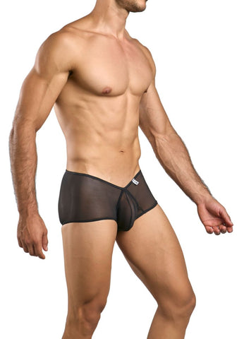 MaleBasics MBL83 Loop Cheeky Trunks Color Black Mesh