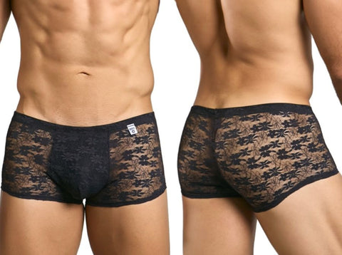 MaleBasics MBL84 Classic Pouch Trunks Color Black Lace