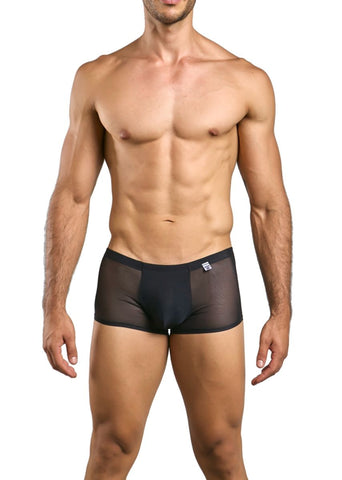 MaleBasics MBL84 Classic Pouch Trunks Color Black Mesh