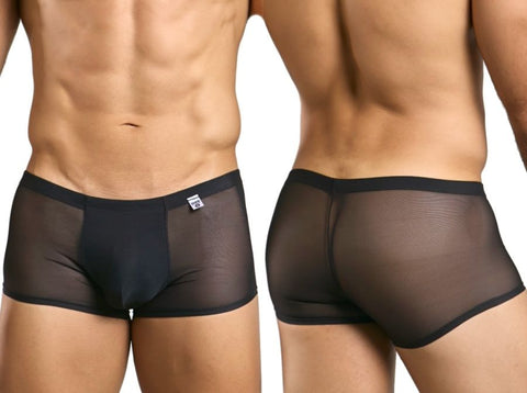 MaleBasics MBL84 Classic Pouch Trunks Color Black Mesh