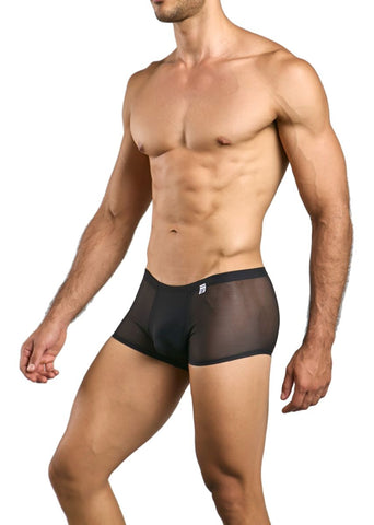 MaleBasics MBL84 Classic Pouch Trunks Color Black Mesh