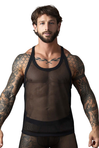 Male Power 110-11C Fishnet 2 Tank Top Color Black