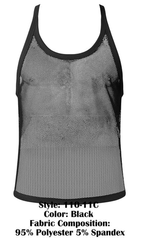 Male Power 110-11C Fishnet 2 Tank Top Color Black