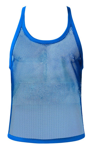 Male Power 110-11C Fishnet 2 Tank Top Color Royal