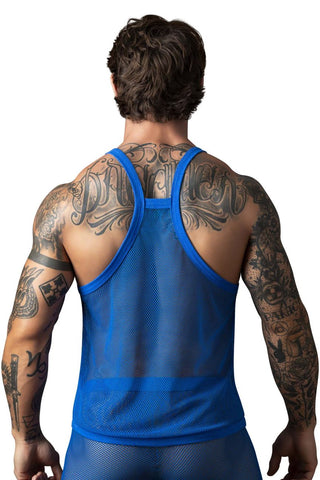Male Power 110-11C Fishnet 2 Tank Top Color Royal