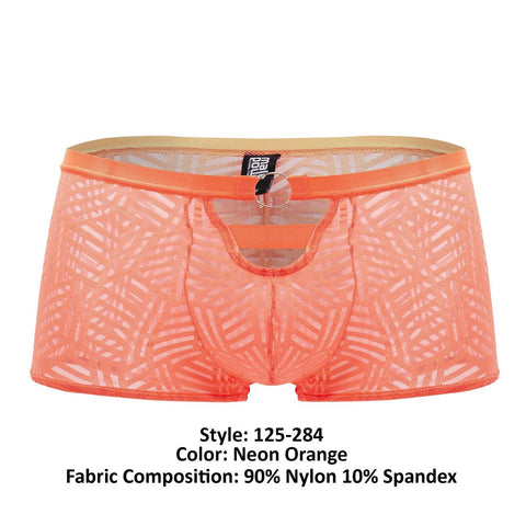 Male Power 125-284 Rude Awakening Cheeky Cutout Short Color Neon Orange