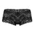 Male Power 127-280 Sassy Lace Mini Short Sheer Pouch Color Black