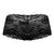 Male Power 127-280 Sassy Lace Mini Short Sheer Pouch Color Black