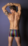 Male Power 132-297 Pack N Play Pocket Short Color Rainbow