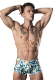 Male Power 141-292 Cut It Out Cut Out Mini Short Color Blue-Green-White