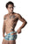 Male Power 141-292 Cut It Out Cut Out Mini Short Color Blue-Green-White