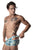 Male Power 141-292 Cut It Out Cut Out Mini Short Color Blue-Green-White