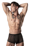 Male Power 147-288 Show Stopper Mini Short Color Silver Mesh Dot