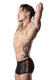 Male Power 147-288 Show Stopper Mini Short Color Silver Mesh Dot