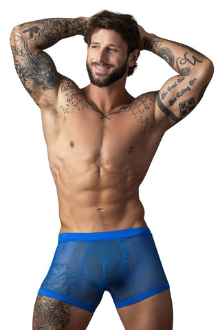 Male Power 152-11C Fishnet 2 Pouch Short Color Royal