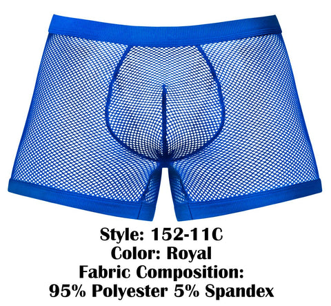 Male Power 152-11C Fishnet 2 Pouch Short Color Royal