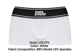 Male Power 153-275 Modal Rib Pouch Short Color White