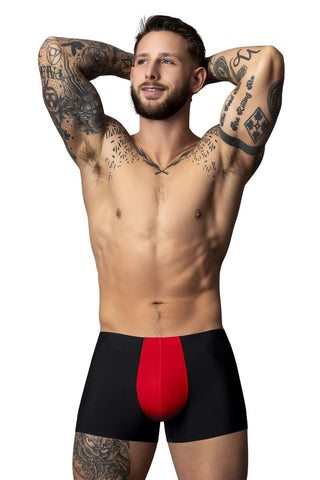 Male Power 154-300 Hot Mesh Pouch Short Color Black-Red