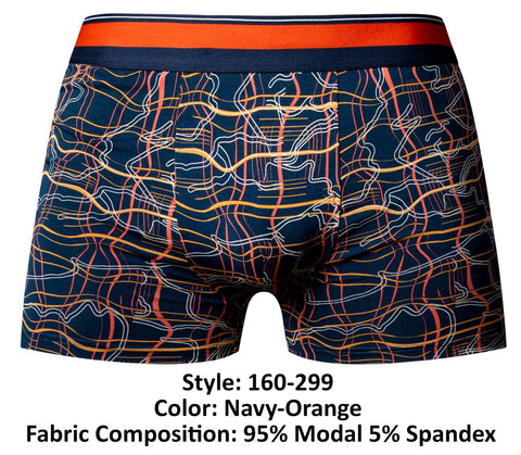 Male Power 160-299 Soo Cumfy Boxer Brief Color Navy-Orange