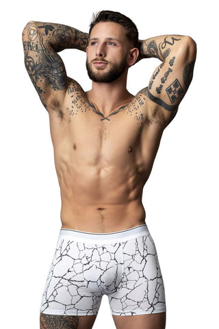 Male Power 160-299 Soo Cumfy Boxer Brief Color White-Black