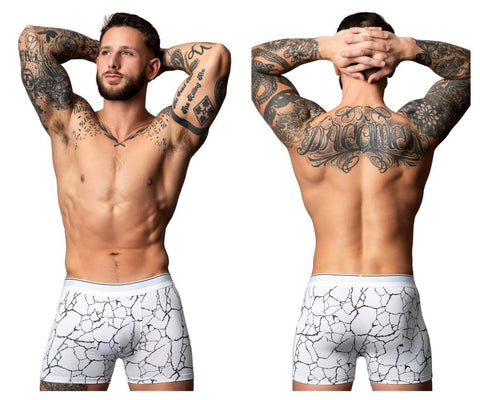 Male Power 160-299 Soo Cumfy Boxer Brief Color White-Black