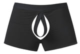 Male Power 162-304 Open Ended Moonshine Short Open Front Elastic Cock Ring Color Black