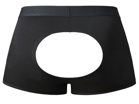 Male Power 162-304 Open Ended Moonshine Short Open Front Elastic Cock Ring Color Black