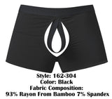 Male Power 162-304 Open Ended Moonshine Short Open Front Elastic Cock Ring Color Black