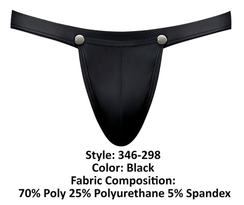 Male Power 346-298 Oh Snap Snap Off Jock Color Black