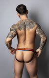 Male Power 349-299 Soo Cumfy Jock Color Navy-Orange