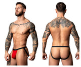 Male Power 349-300 Hot Mesh Jock Color Black-Red
