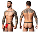 Male Power 349-300 Hot Mesh Jock Color Black-Red