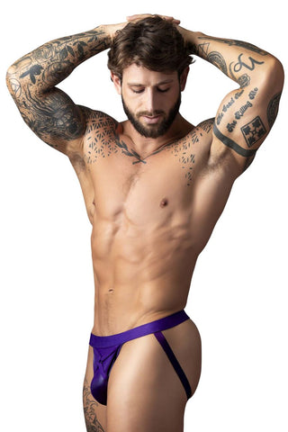 Male Power 350-302 Eggplant Crossover Jock Color Plum