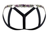 Male Power 351-303 Gridlocked Strappy Ring Jock Color Printed