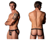 Male Power 386-291 Love Star Jock with Ring Color Black