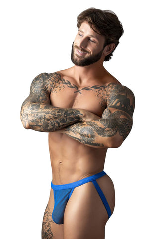 Male Power 388-11C Fishnet 2 Jockstrap Color Royal