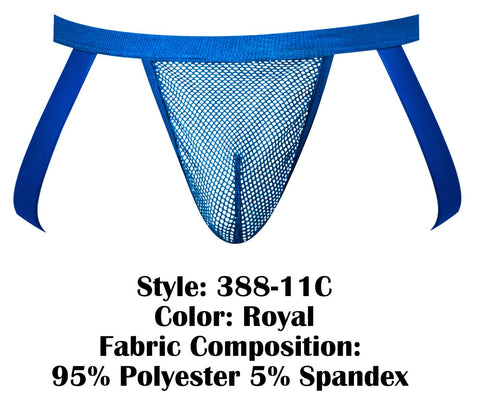 Male Power 388-11C Fishnet 2 Jockstrap Color Royal