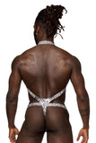 Male Power 404-282 S-naked Shoulder Sling Harness Thong Color Silver-Black