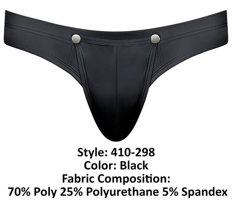 Male Power 410-298 Oh Snap Snap off Thong Color Black