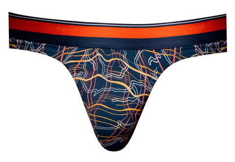 Male Power 412-299 Soo Cumfy Thong Color Navy-Orange