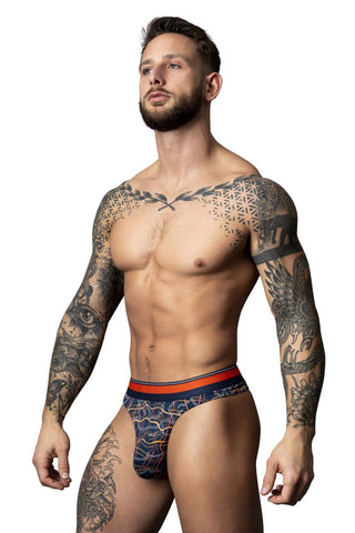 Male Power 412-299 Soo Cumfy Thong Color Navy-Orange