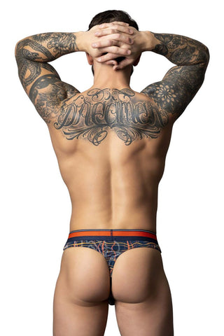 Male Power 412-299 Soo Cumfy Thong Color Navy-Orange