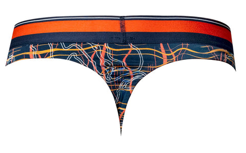 Male Power 412-299 Soo Cumfy Thong Color Navy-Orange