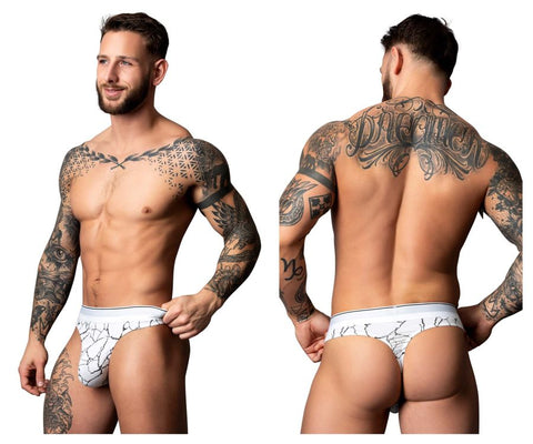 Male Power 412-299 Soo Cumfy Thong Color White-Black
