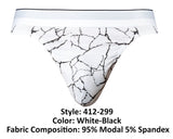 Male Power 412-299 Soo Cumfy Thong Color White-Black