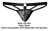 Male Power 416-291 Love Star Thong with Ring Color Black