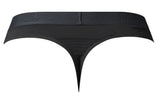 Male Power 417-304 Open Ended Thong Open Front Elastic Cock Ring Color Black