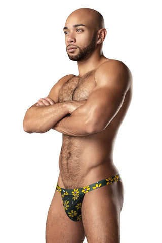 Male Power 433-285 Petal Power Micro Thong  Color Daisy Print