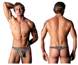 Male Power 439-295 Go Wild Thong with 2 Rings Color Multi Animal